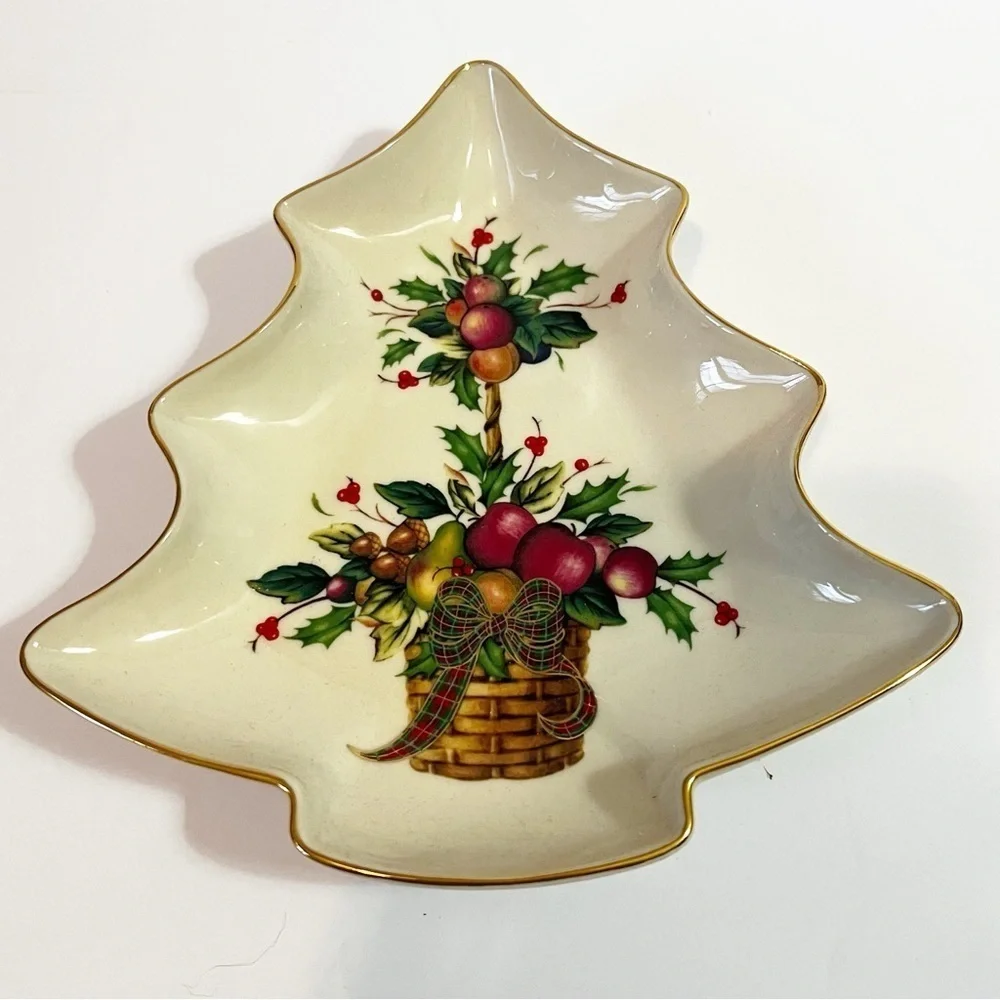 Lenox Holiday Tree Candy Dish – Original Box – Elegant Christmas Table Decor
